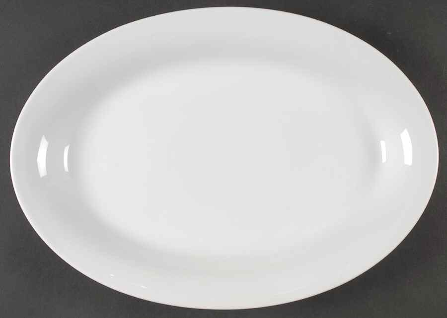 Tjorn White 14" Oval Serving Platter by Dansk-1