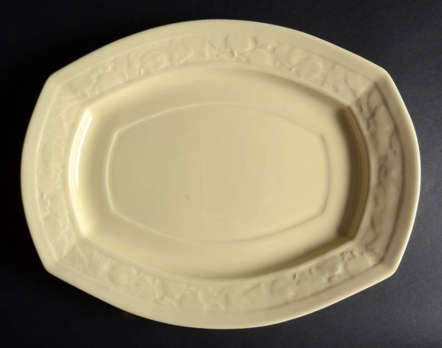 Craftmark Raffia (Tan) 15" Oval Serving Platter by Dansk-1