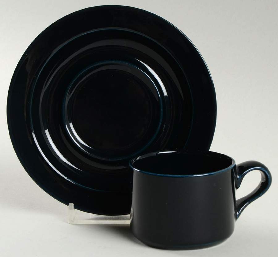 Bisserup Blue (Made In Portugal) Flat Demitasse Cup & Saucer Set by Dansk-1