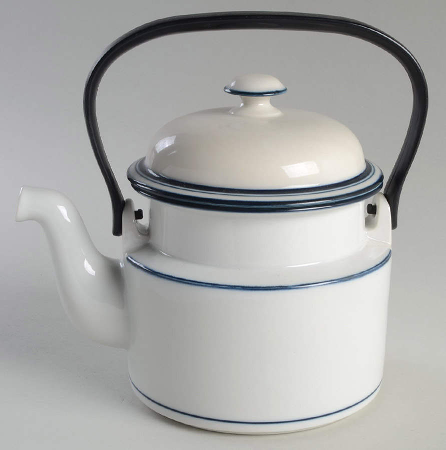 Christianshavn Blue Teapot & Lid with Removable Top Handle by Dansk-1