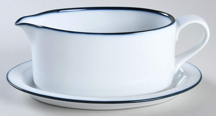 Christianshavn Blue Gravy Boat & Underplate by Dansk-1