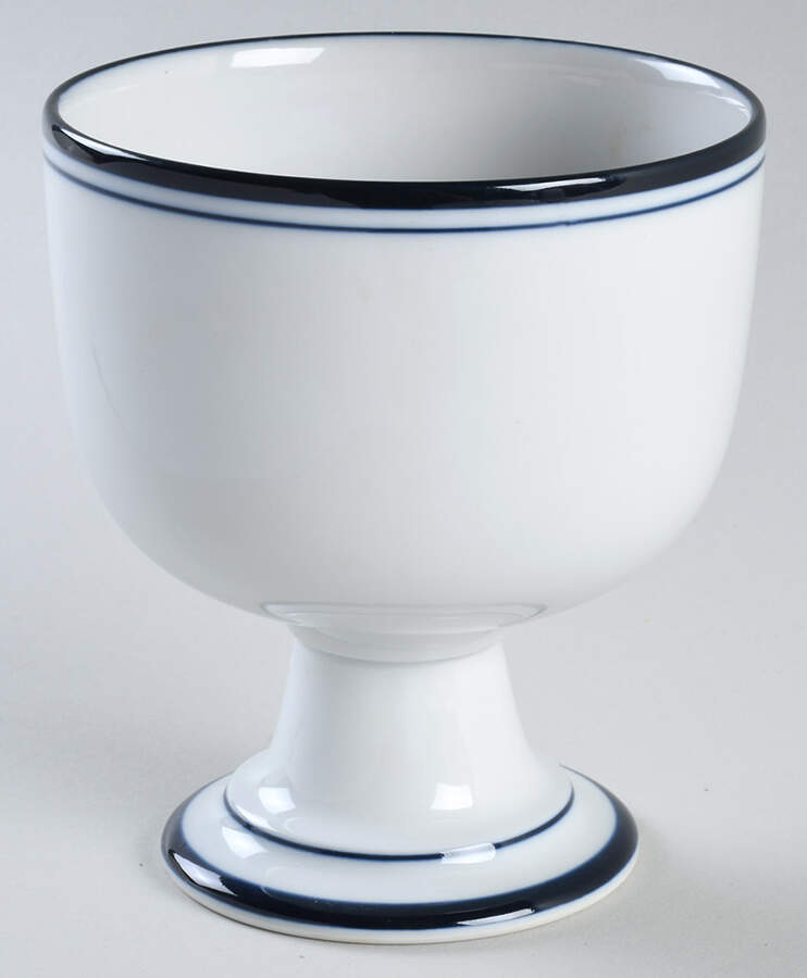 Christianshavn Blue 12 Oz China Goblet by Dansk-1