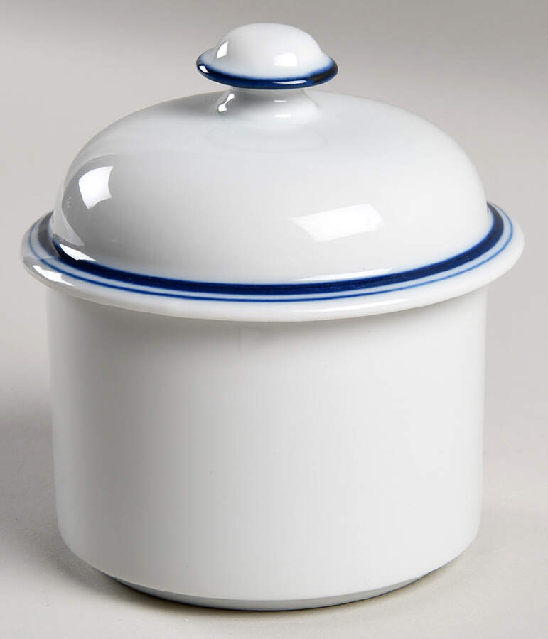 Christianshavn Blue Sugar Bowl & Lid by Dansk-1
