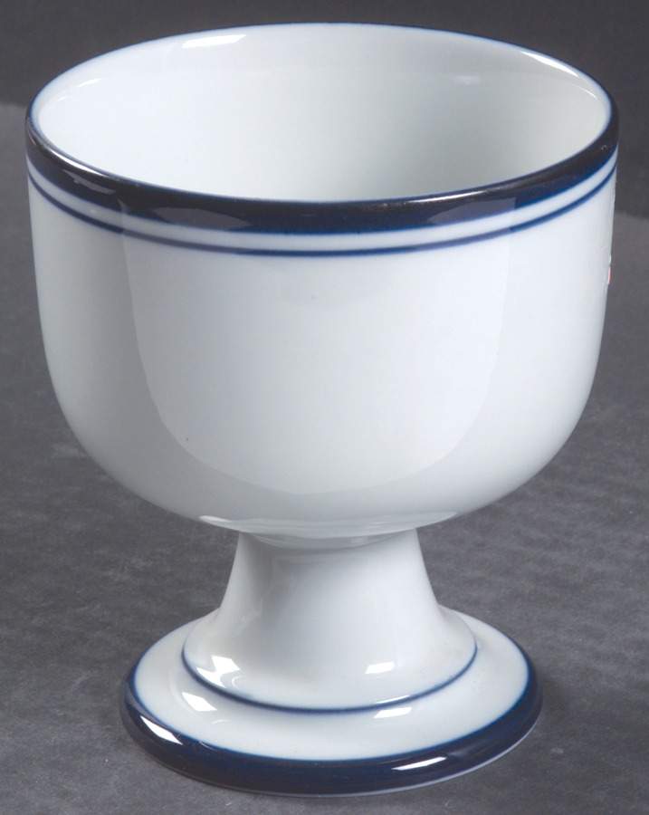 Christianshavn Blue 12 Oz China Goblet by Dansk-1