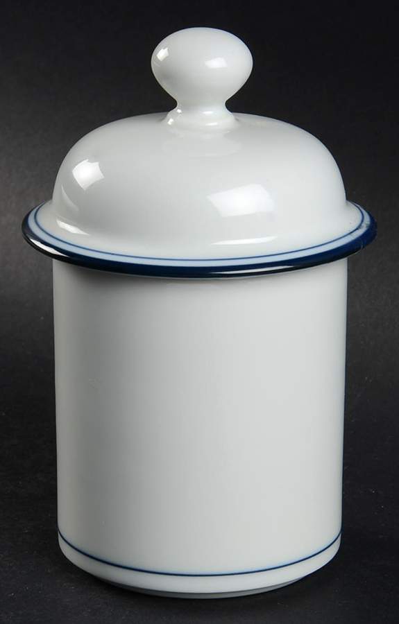 Christianshavn Blue Sugar Bowl & Lid by Dansk-1