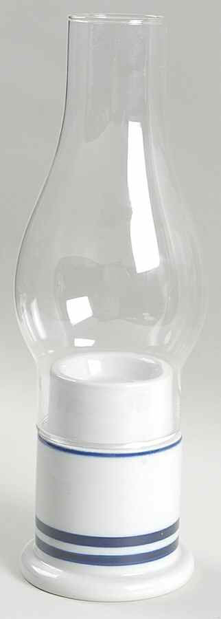 Christianshavn Blue Hurricane Lamp & Globe by Dansk-1