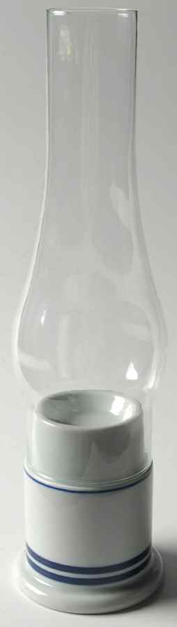Christianshavn Blue Hurricane Lamp & Globe by Dansk-1