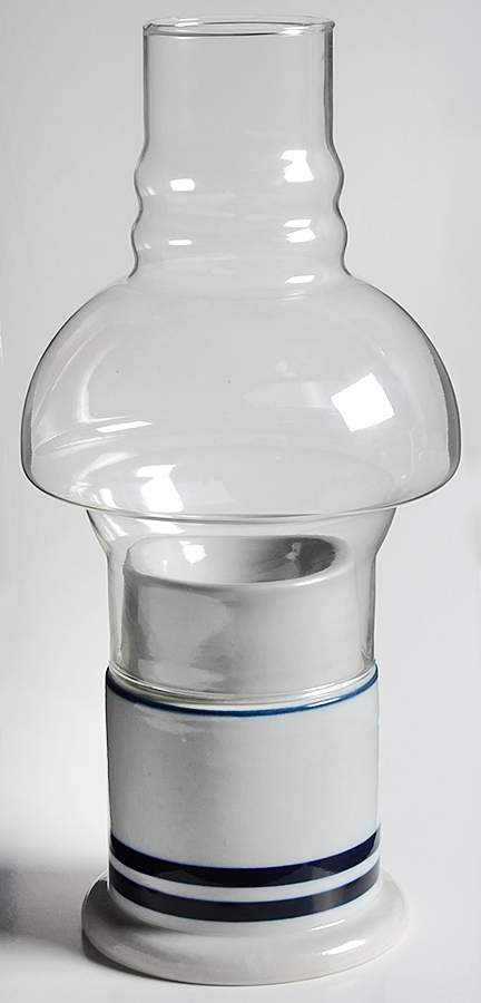 Christianshavn Blue Hurricane Lamp & Globe by Dansk-1