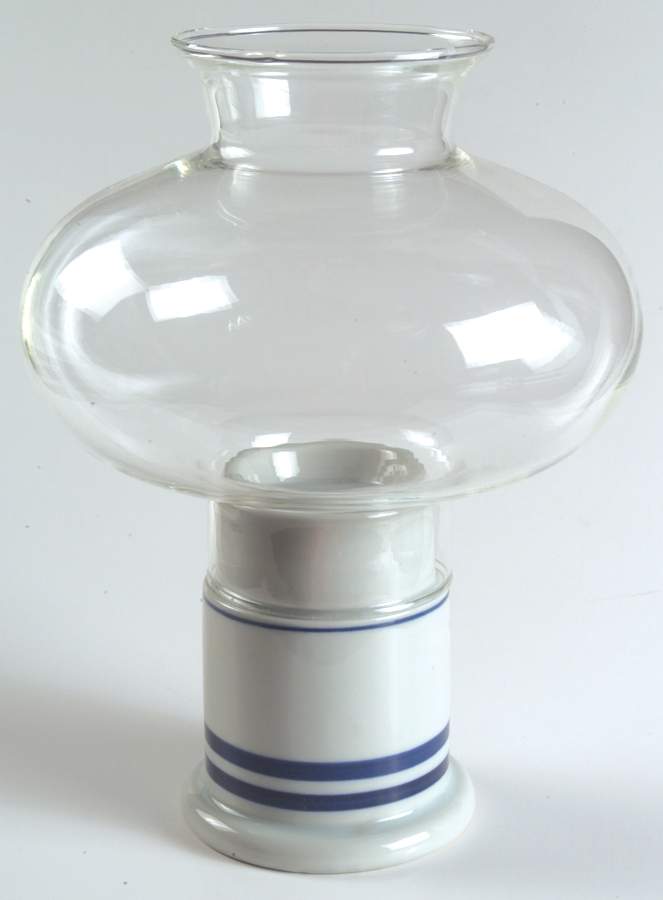 Christianshavn Blue Hurricane Lamp & Globe by Dansk-1