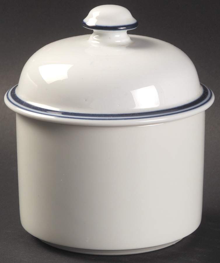 Christianshavn Blue Sugar Bowl & Lid by Dansk-1
