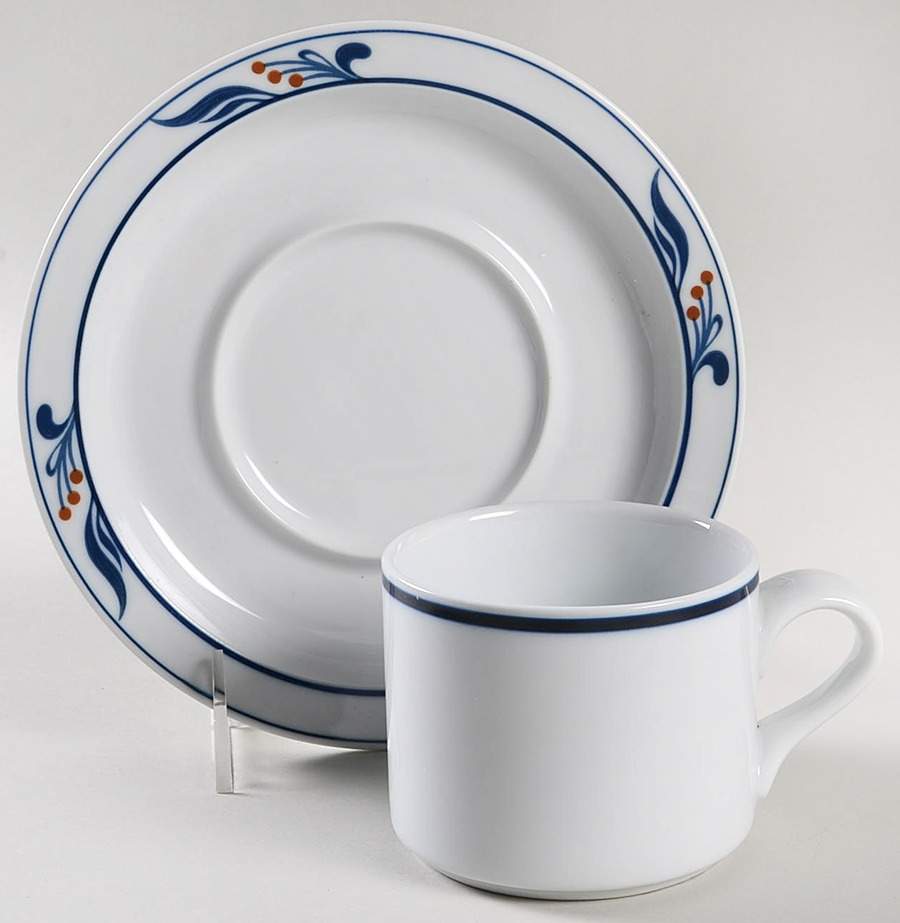 Maribo (Portugal) Flat Cup & Saucer Set by Dansk-1