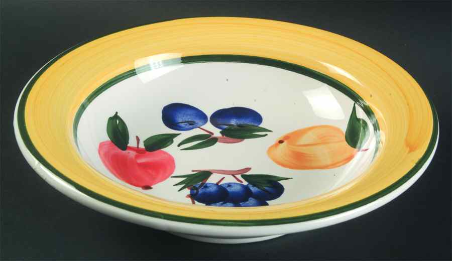 Summer Bounty Large Rim Soup Bowl by Dansk-1