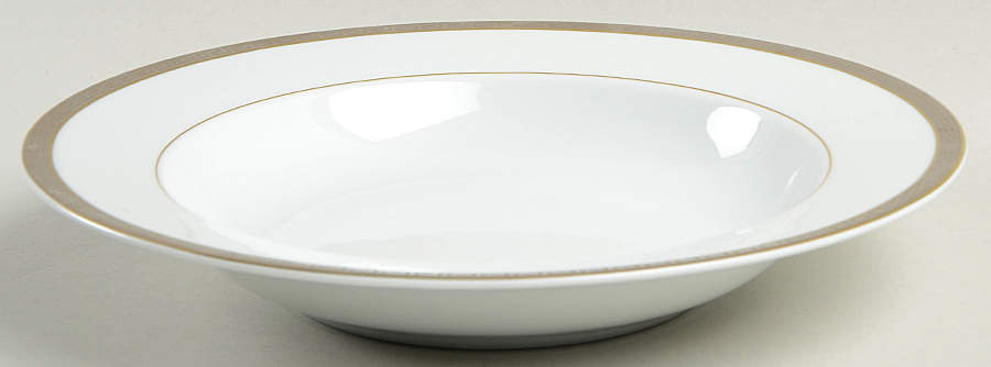 Athos Gold and Platinum Rim Soup Bowl by Philippe Deshoulieres-1
