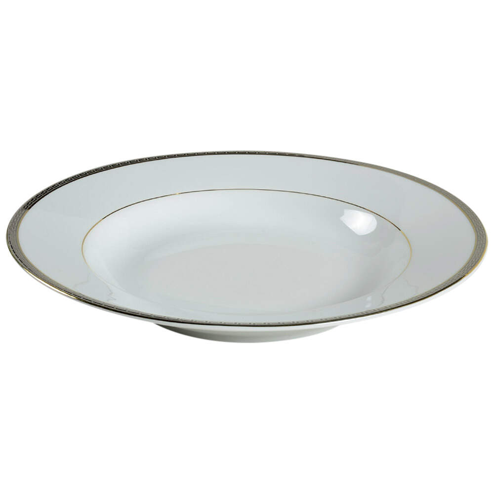 Athos Gold and Platinum 10" Individual Pasta Bowl by Philippe Deshoulieres-1