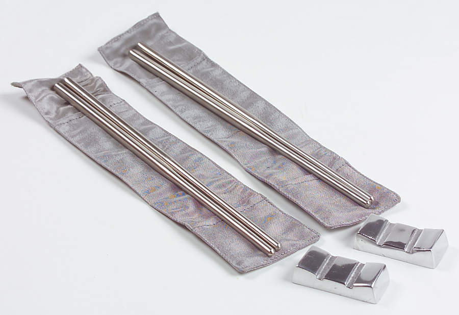 Spirit Metal Chopstick Set-4 sticks w/2 stands by Denby-Langley-1