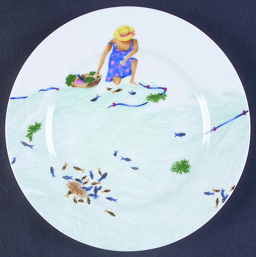 Mer Des Caraibes Bread & Butter Plate by Philippe Deshoulieres-1
