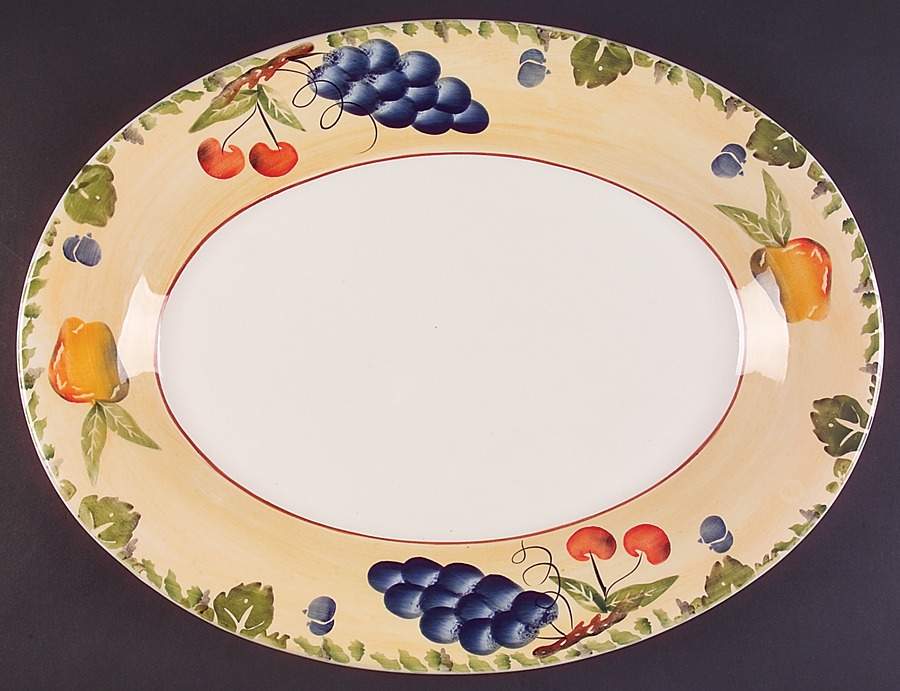 Fall Harvest 18" Oval Serving Platter by Dansk-1