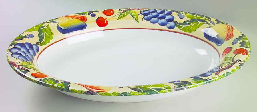 Fall Harvest 17" Oval Vegetable Bowl by Dansk-1