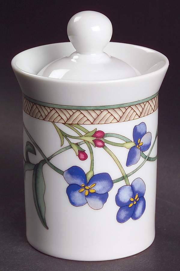 Umbrian Flowers Sugar Bowl & Lid by Dansk-1