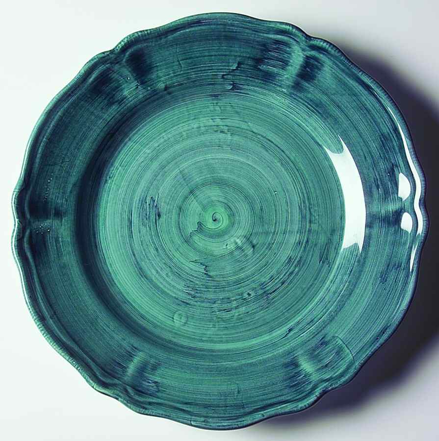 Kaleidoscope Teal Service Plate (Charger) by Deruta (Italy)-1
