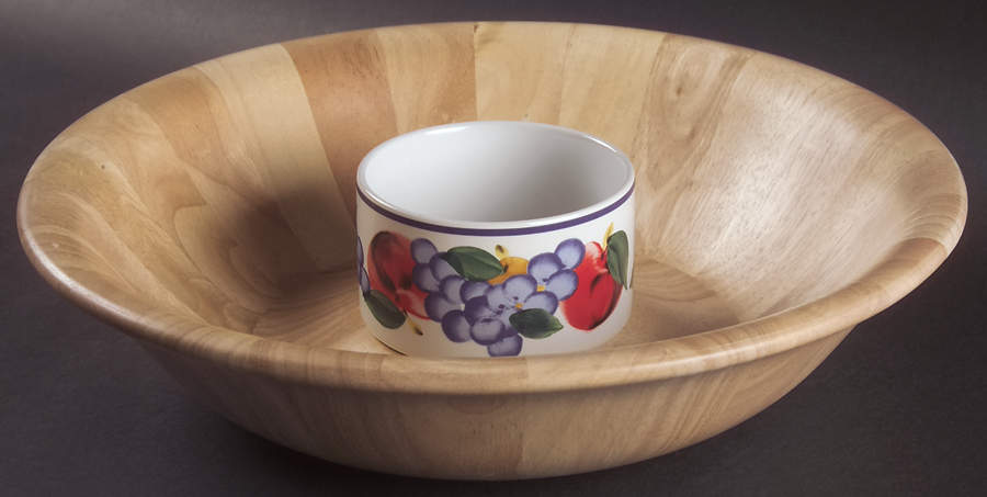 Tuscany Collection 2 Piece Chip & Dip w/Wood Bowl by Dansk-1