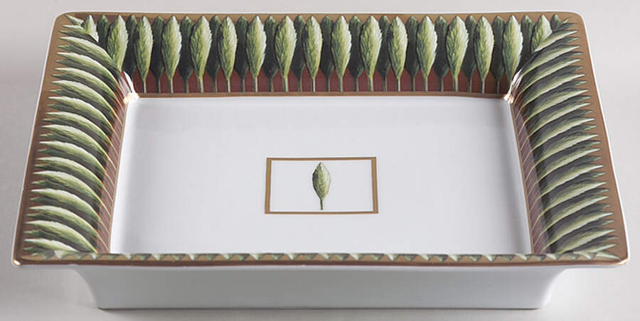 Toscane Et Jardins de Florence 9" Rectangular Tray by Philippe Deshoulieres-1