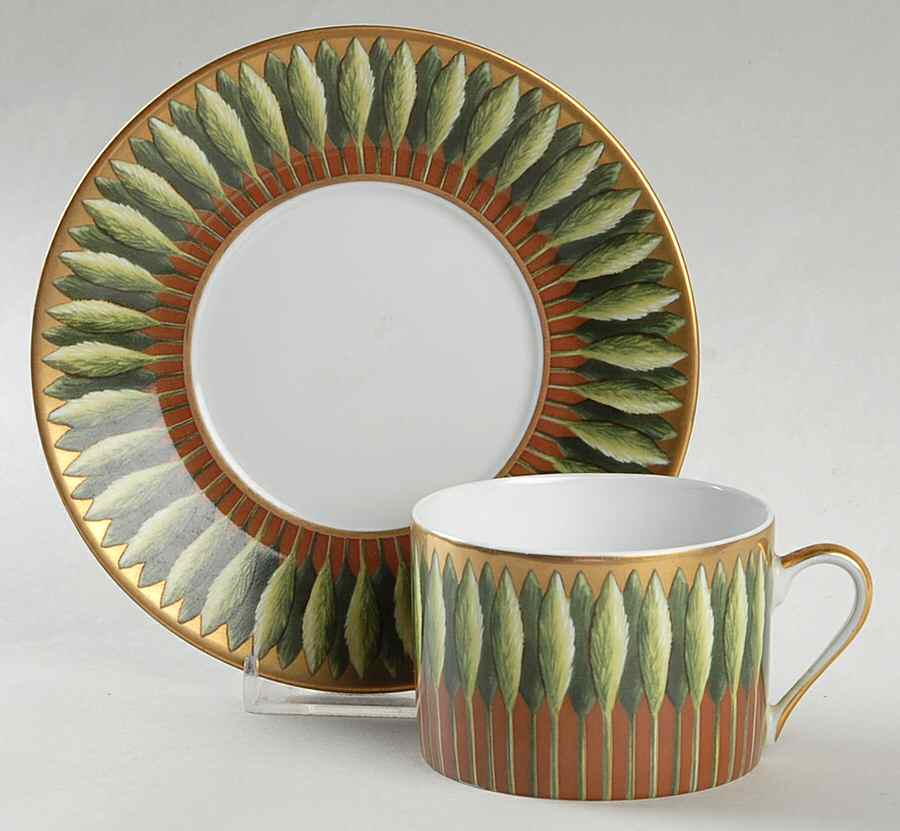 Toscane Et Jardins de Florence Flat Cup & Saucer Set by Philippe Deshoulieres-1