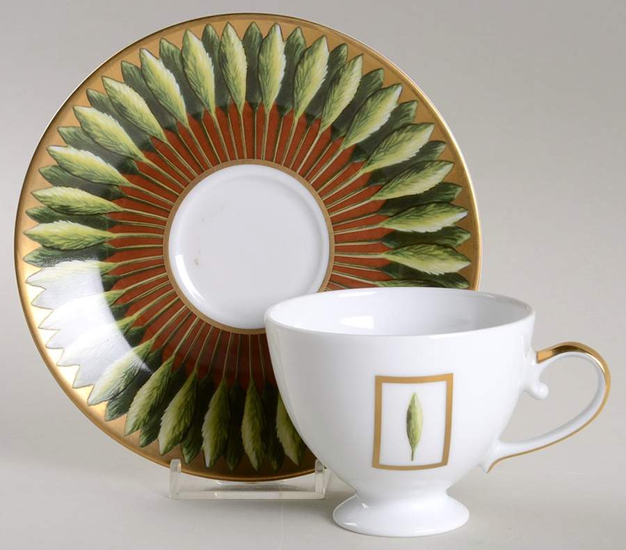 Toscane Et Jardins de Florence Footed Cup & Saucer Set by Philippe Deshoulieres-1