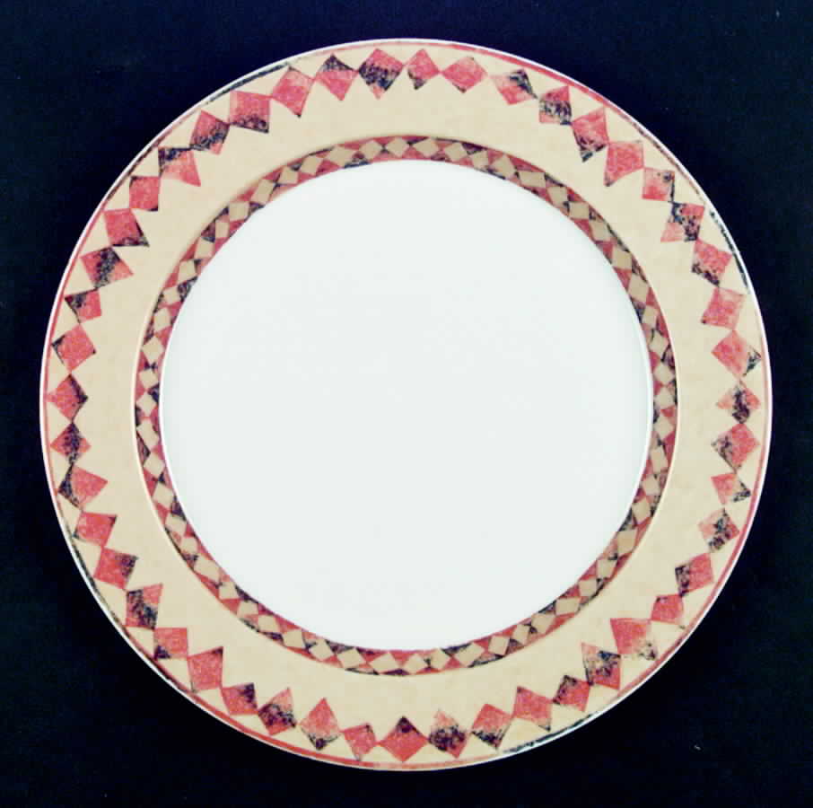 Parallel Diamond Dinner Plate by Dansk-1