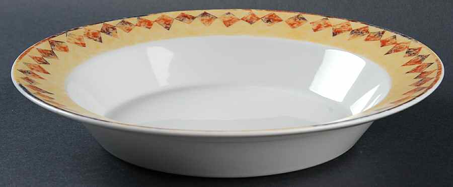 Parallel Diamond Rim Soup Bowl by Dansk-1