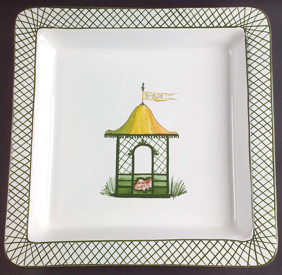 Giardino 12" Square Serving Platter by Deruta (Italy)-1