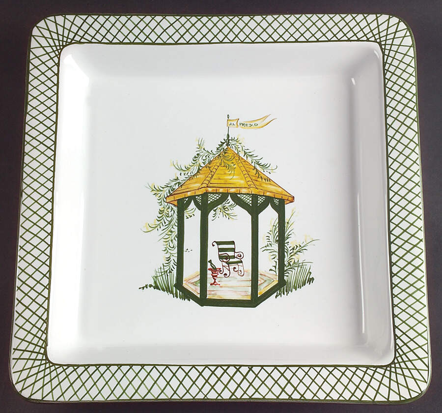 Giardino 12" Square Serving Platter by Deruta (Italy)-1