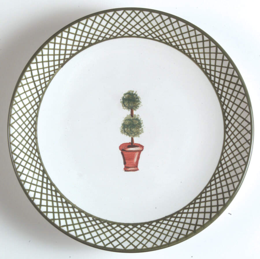 Giardino Bread & Butter Plate by Deruta (Italy)-1