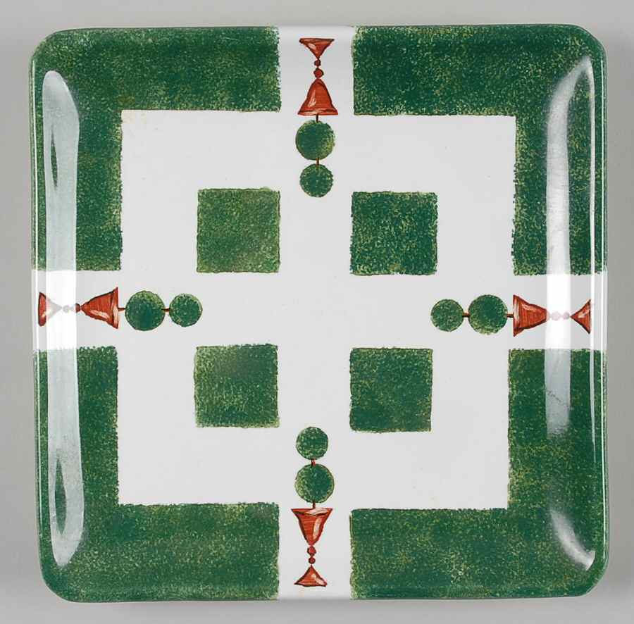 Giardino Square Salad Plate by Deruta (Italy)-1