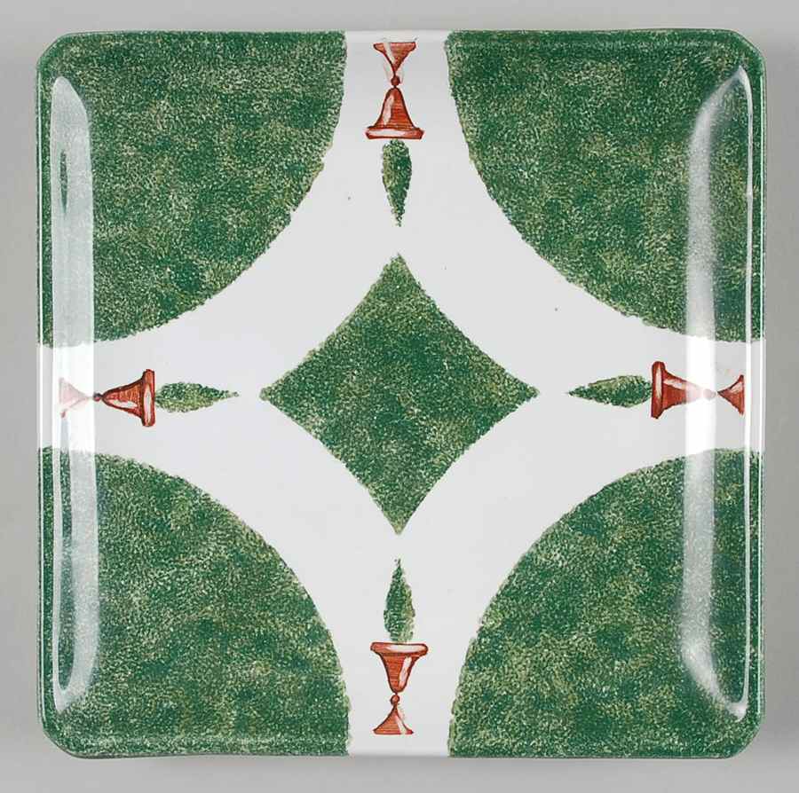 Giardino Square Salad Plate by Deruta (Italy)-1