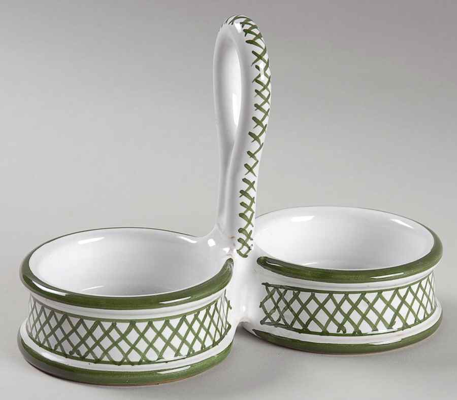 Giardino Tray for Salt and Pepper Set by Deruta (Italy)-1