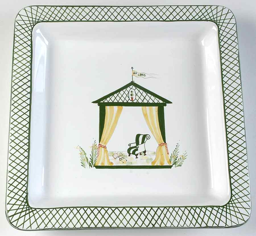 Giardino 12" Square Serving Platter by Deruta (Italy)-1