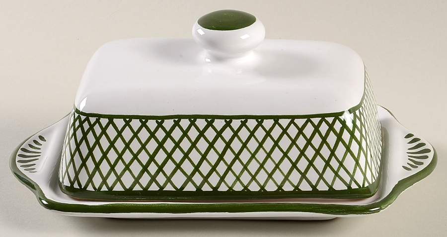 Giardino 1/4 Lb Covered Butter by Deruta (Italy)-1