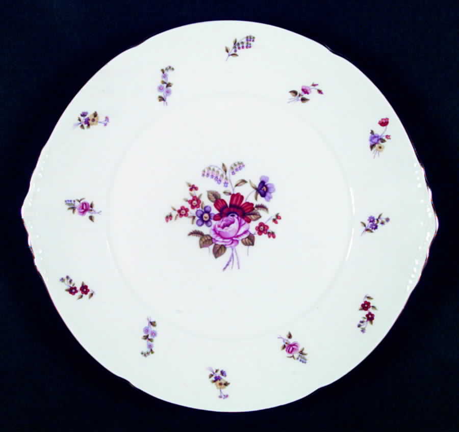 Floral Festival Handled Cake Plate by Denby-Langley-1