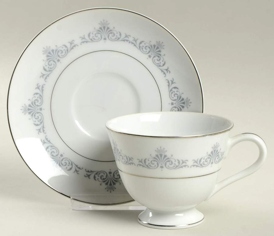 Arcadia Footed Cup & Saucer Set by Dsc China-USA-1
