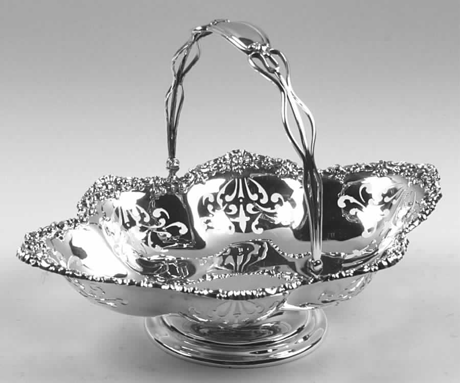 Sterling Hollowware Footed Basket by Durgin-1