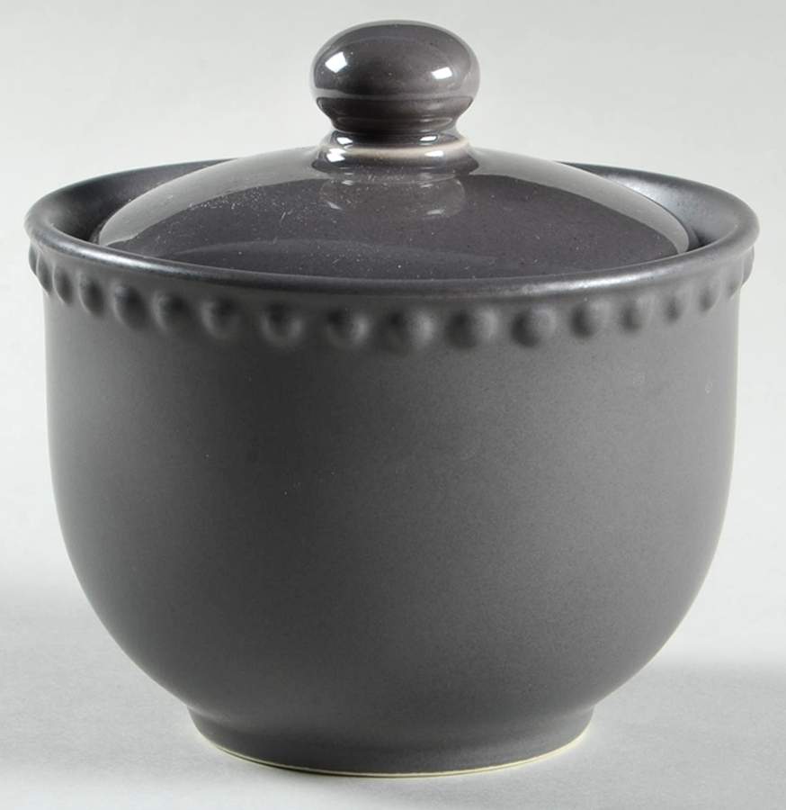 Rondure Charbongrey Sugar Bowl & Lid by Dansk-1