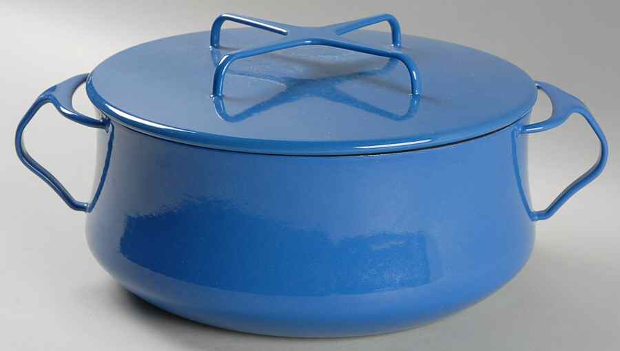 Kobenstyle Blue 4 Quart Metal Covered Casserole by Dansk-1