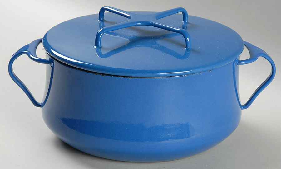 Kobenstyle Blue 2 Quart Metal Covered Casserole by Dansk-1