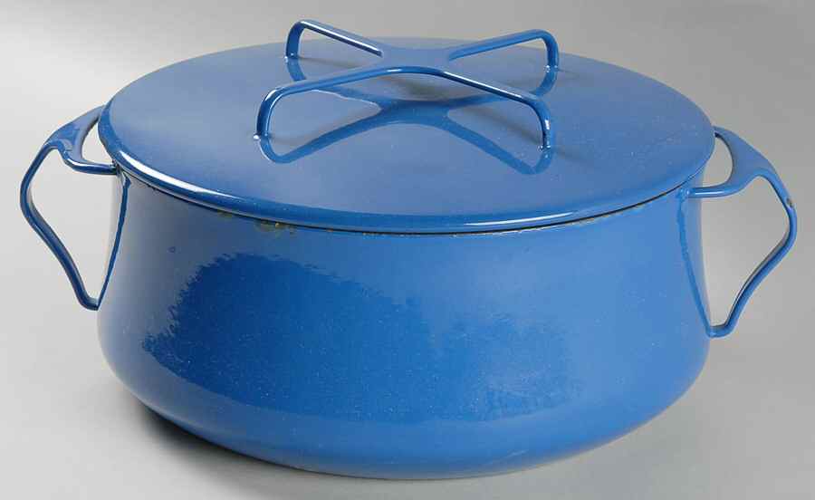 Kobenstyle Blue 6 Quart Metal Covered Casserole by Dansk-1