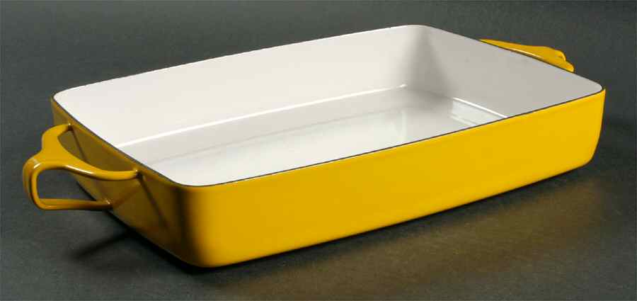 Kobenstyle Yellow (Sungold) 10" Metal Rectangular Baker by Dansk-1
