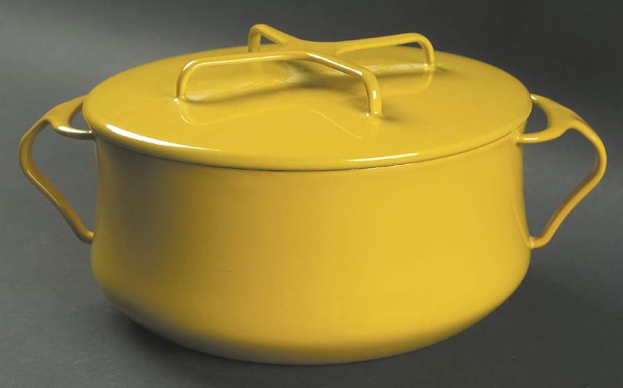 Kobenstyle Yellow (Sungold) 2 Quart Metal Covered Casserole by Dansk-1