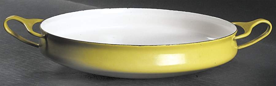 Kobenstyle Yellow (Sungold) 13" Metal Buffet Server by Dansk-1