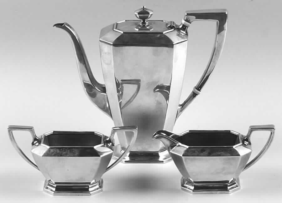 Fairfax (Sterling, Hollowware) 3 Pc Demi Set-(SCPM, SCRM, SSUOM) by Durgin-1