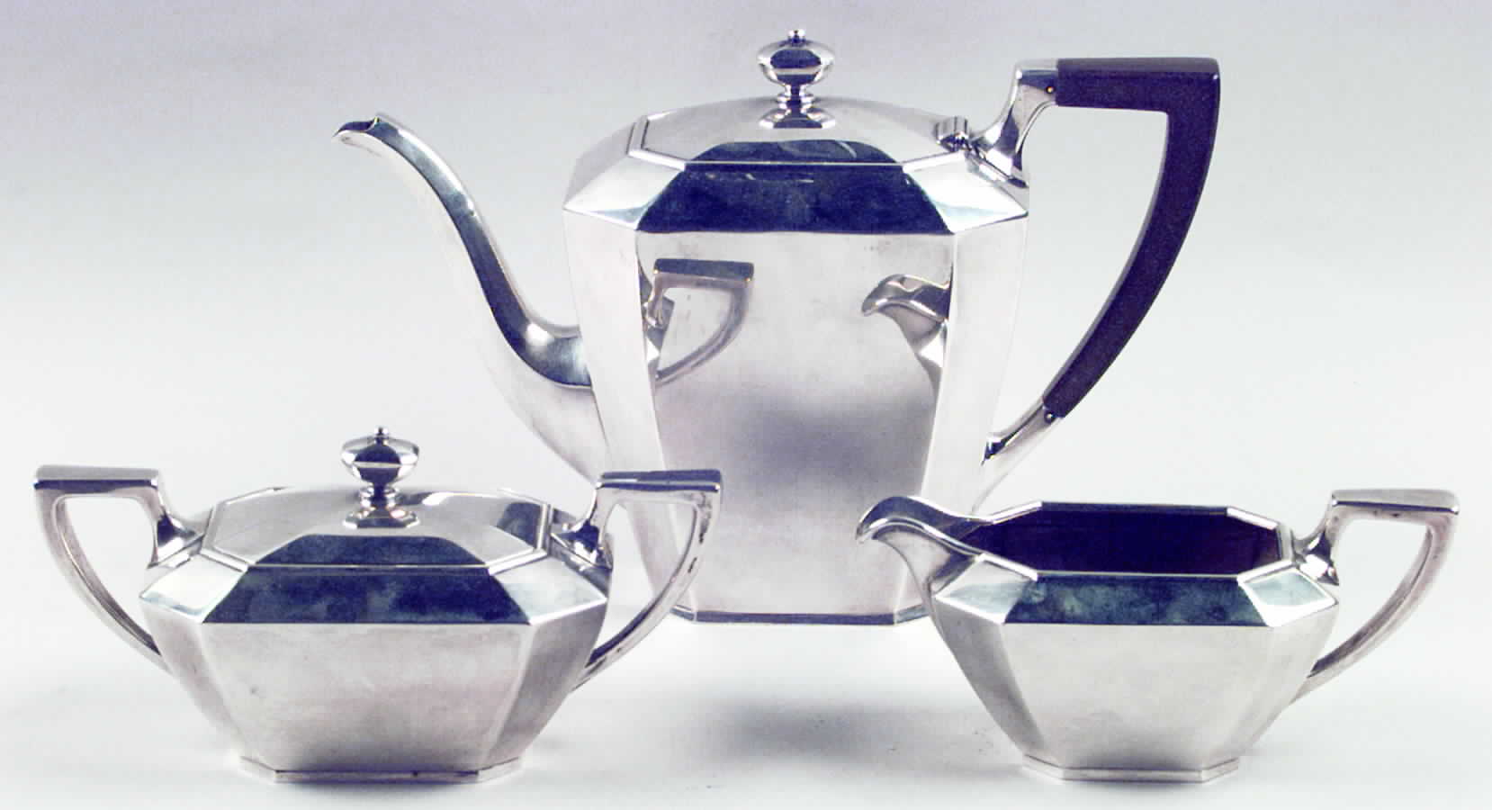 Fairfax (Sterling, Hollowware) 3pc Coffee Set (SCP2, SSU, SCR) by Durgin-1